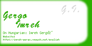 gergo imreh business card